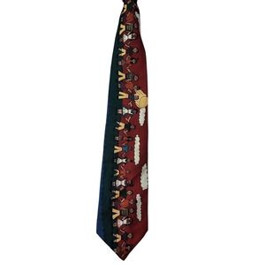 Save the Children Silk Tie Hands Together Children of the World Red Blue Vanessa
